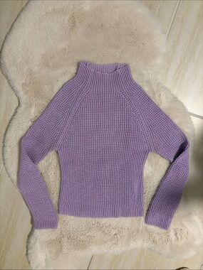 Guess Lavender Knit Turtleneck Sweater - S
